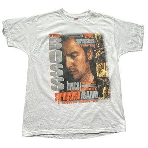 Bruce Springsteen E-United Tour 2000 GIANT Rock T-Shirt White XL Men
